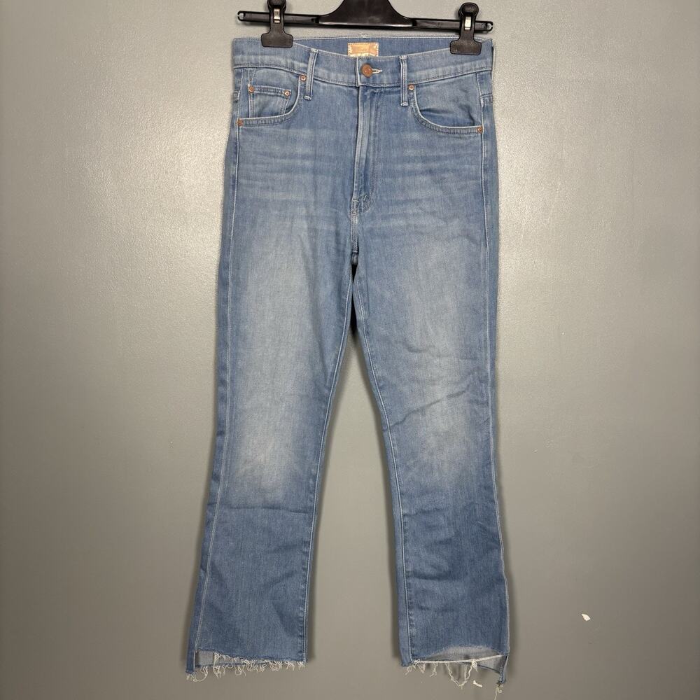 MOTHER Women’s The Insider Crop Step Fray Blue Denim Jean Pants 26